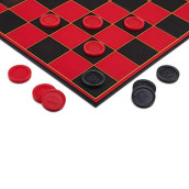 Checkers Board for Kids Fun Checkerboard Game for Boys and Girls - Interlocking Checkers with Foldable Heavy Duty Board by Point Games