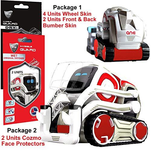 for Cozmo Robot Face Screen Guard KIT Excellent Protector from Unexpected Attacks of Kids and Pets. Include Wheels & Bumpers Decoration Set (Red Pearl)