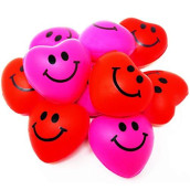 4E's Novelty Heart Stress Ball (24 Pack) Bulk - Valentines Squishies - for Class Valentines Party Favors for Kids, Valentines Day Gifts for Kids Classroom, Small Size 1.5"