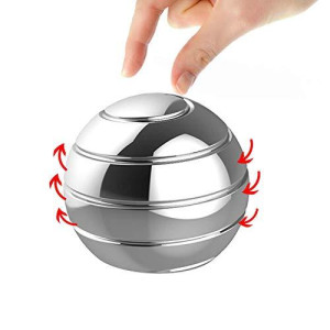 Manzelun Kinetic Desk Toys,Full Body Optical Illusion Fidget Spinner Ball,Gifts for Men,Women,Kids Size 2.1"