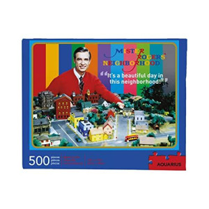 AQUARIUS Mister Rogers Puzzle (500 Piece Jigsaw Puzzle) - Glare Free - Precision Fit - Officially Licensed Mister Rogers Merchandise & Collectibles - 14 x 19 Inches