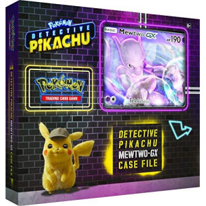 Pokemon TCG: Detective Pikachu Mewtwo-Gx Case File | 6 Booster Pack | A Foil Promo Gx Card | A Oversize Gx Foil Card