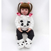 OCSDOLL Reborn Baby Dolls Handmade Soft Silicone Babies Realistic Toddler Dolls Girl Gift (19inch Dolls)