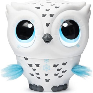 Owleez, Flying Baby Owl Interactive Toy with Lights and Sounds (White), for Kids Aged 6 and Up