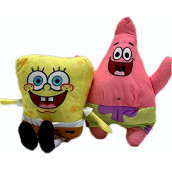 Spongebob 10 Inch and Patrick 11 Inch Stuffed Plush Doll Toy Set