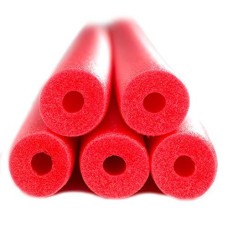 Pool Noodles, Fix Find 5 Pack of 52 Inch Hollow Foam Pool Swim Noodles, Bright Red Foam Noodles for Swimming, Floating and Craft Projects