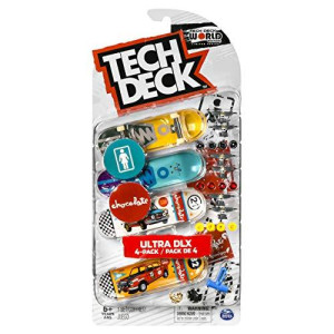 Tech-Deck Ultra DLX 4 Pack 96mm Fingerboard 2020 Crossover - Girl/Chocolate