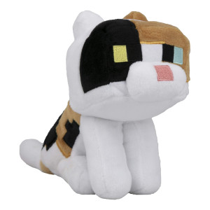 JINX Minecraft Happy Explorer calico cat Plush Stuffed Toy, Multi-colored, 55 Tall