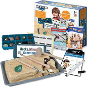 Dr. STEM Toys - Discovery Rock & Gem Dig Set Kids Science Experiment Kit, Complete Set of Materials for Home or Classroom Use (for Boys and Girls Age 5+)