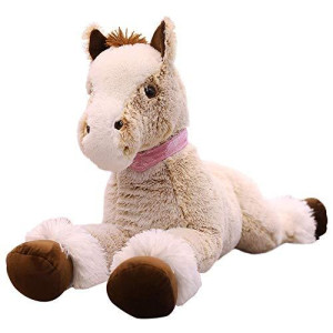 Large Horse Stuffed Animal Plush Toy,Giant Pony Unicorn Plush Doll Gifts for Kids,Valentines,Christmas 47.2"