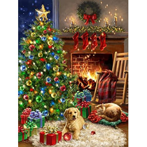 Springbok's 500 Piece Jigsaw Puzzle Christmas Morning - Made in USA