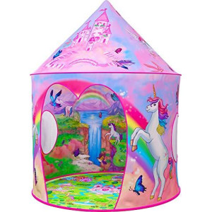 Unicorn Kids Play Tent | Extraordinary Magical Unicorn Pop Up Tent for Children Girls & Boys | Enjoy Indoor and Outdoor Imaginative Play | Foldable Playhouse Toy Gift