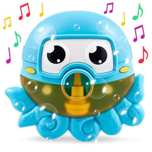 Chuchik Octopus Bath Toy. Bubble Bath Maker for The Bathtub. Blows Bubbles and Plays 24 Childrens Songs - Kids,Toddler Baby Bath Toys Makes Great Gifts for Toddlers - Sing-Along Bath Bubble Machine
