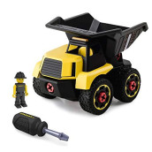 Red Toolbox Stanley Jr - Take a Part Dump Truck, Yellow; Black