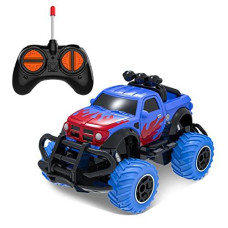 SLHFPX Toddlers Toys for 4-5 Year Old Boys RC Car Remote Control Trucks for 3-4 Year Old Kids, Birthday Gifts Preschool Toys Cars RWD 1/43 Scale (Blue RAM)