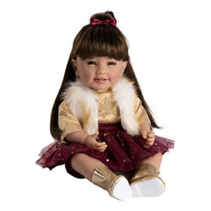 Adora Realistic Baby Doll Starry Night Toddler Doll - 20 inch, Soft CuddleMe Vinyl, Dark Brown Hair, Brown Eyes