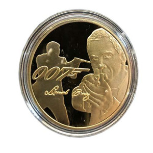 blinkee 007 James Bond Walther PPK Death Spiral Sniper Scope Commemorative Gold Coin