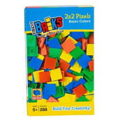 Strictly Briks Classic Bricks 288 Piece 2x2 Blue, Green, Red, and Yellow Pixel Building Creative Play Set - 100% Compatible with All Major Brick Brands - Arts and Crafts