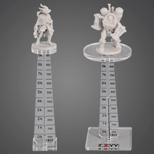 DND Flying Miniatures combat Riser (Set of 2) Acrylic Laser cut Flight Stand Terrain from 0 to 9999 ft Perfect for Dungeons and Dragons, Warhammer, D&D and Tabletop RPg