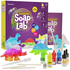 Dino Soap Making Kit for Kids - Dinosaur Science Kits for Kids All Ages - STEM DIY Activity Craft Kits - Crafts Gift for Girls and Boys