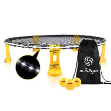 Blinngo Roundnet Game Set with 3 Balls and Strip Light (ONLY for Pro Kit) - Roundnet Game for Outdoor Indoor Lawn Beach Backyard and Park
