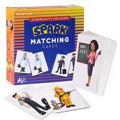 SPARK INNOVATIONS Community Helpers Memory Matching Game, Memory Card Game with Large Picture Cards, Childrens Games 4 and Up