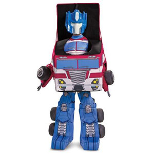 Optimus Prime Costume, Official Converting Transformer Costumes for Boys, Convertible Character Suit, Kids Size Small (4-6)
