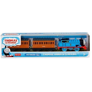 Thomas & Friends Motorized Toy Train with Battery-Powered Thomas Engine and Annie and Clarabel Passenger Cars