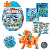 Smashers Dino Ice Age Triceratops by ZURU Mini Surprise Egg with Many Surprises! - Slime, Dinosaur Toy, Collectibles, Exclusive Smashable Egg, for Boys and Kids