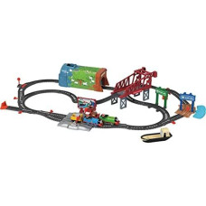 Thomas & Friends Talking Thomas & Percy Train Set, motorized train and track set for preschool kids ages 3 years and older,Multi