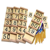 Kghios Montessori Math Toys Material for Toddlers Seguin Boards with Beads Home Edition ,Montessori Seguin Boards & Beads