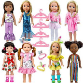 ARTST 14.5-inch-Doll-Clothes and Accessories (8 Sets) fit for 14-inch Dolls,Compatible with 14-inch-Girl Dolls