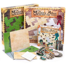 Stratagem The Master's Atlas Grid Tiles-Reversible Dry Wet Erase Battle Map for 3D DND-RPG Tabletop RPG Scenery-Dungeons Dragons Pathfinder- Tabletop Grid| All Maps - 88 Tiles & 248 Tokens