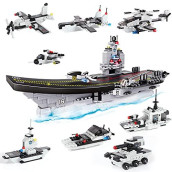 EP EXERCISE N PLAY Aircraft Carrier Building Blocks Set, Military Warship Battleship Building Blocks Sets with Storage Box, Birthday Gift for Kids Boys Age 6-12 Years (1320 Pcs)