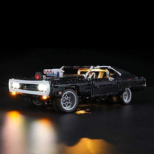 LIGHTAILING Light Set for (Technic Dom's Dodge Charger) Building Blocks Model - Led Light kit Compatible with Lego 42111(NOT Included The Model)