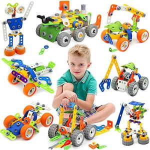 MOONTOY 175 Pieces STEM Toys Kit Building Toy for Kids Building Blocks Learning Set for Age 4 5 6 7 8 9 10 Year Old Boy Girl Best Kids Toy Creative Game Fun Activity Superior Gift for Your Kid
