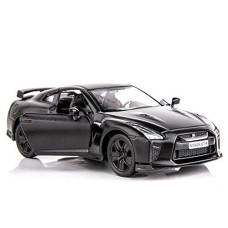 BDTCTK 1/36 Scale GTR R35 Supercar Model Toy Zinc Alloy Die-Cast Pull Back Vehicles Kid Toys for 4 5 6 Years Old Boy Girl Gift (Black)