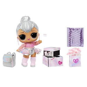 LOL Surprise Big B.B. (Big Baby) Kitty Queen  11" Large Doll, Unbox Fashions, Shoes, Accessories, Includes Playset Desk, Chair and Backdrop