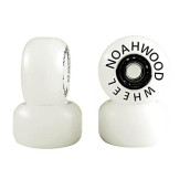 NOAHWOOD Fingerboards PRO Parts Handmade Wheel White ii (Black Logo) 4 Pcs
