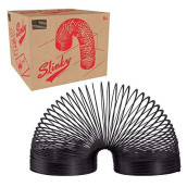 Collectors Slinky The Original Walking Spring Toy, Black Metal Slinky, Toys for 3 Year Old Girls and Boys, Party Favors, Fidget Toys, by Just Play
