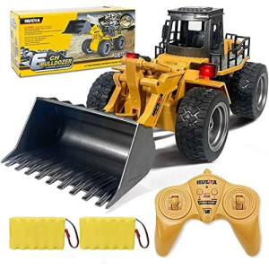 Remote Control Bulldozer Toys 1:18 Hobby RC Trucks Caterpillar Aluminum Alloy Rc Front Loader 4WD for 4-15 Years Old Boys Kids Birthday Christmas Gift
