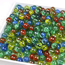 CHUKEMAOYI Marbles Cats Eyes Glass Marble / Sling Shot Ammo 1000 pcs. Size is Approximately 5/8",DIY and Home Decoration.