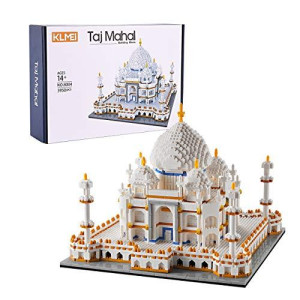 KLMEi Architecture Collection Taj Mahal Building Set, Model Kit and Gift for Kids and Adults, Micro Mini Block 3950 Pieces (with Color Package Box)