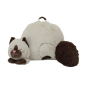 Soft Landing - Nesting Nooks - Premium character Backrest with carrying Handle Back Pocket - cat