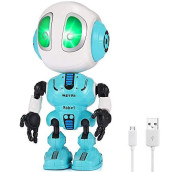 MING YING 66 Talking Robot for Kids Toys - Mini Robot Toys That Repeats What You Say, Toys for 3 4 5 6 7 8 Year Old Girls and Boys,Christmas Toys for Age 3+ Boys and Girls Gift (Blue)