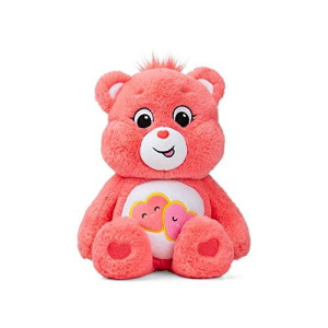 care Bears 22084 14 Inch Medium Plush Love-A-Lot Bear, collectable cute Plush Toy, cuddly Toys for children, Soft Toys for girls and Boys, cute Teddies Suitable for girls and Boys Aged 4 Years +