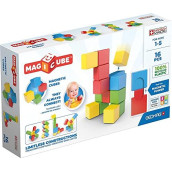 geomag Magnetic Toys Toddler Magnets STEM-endorsed Educational Building cube Set for creativity & Early Learning Fun Swiss-Made Ages 1-5 (16 Pieces)