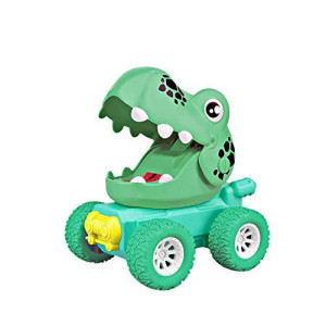 ZHFUYS Dinosaur Toy,Press & go Dinosaur Toy car Push and go car Toy for Boys 2 3 4 5 Year Old Kids Dino Toy(Wheel Color Random)