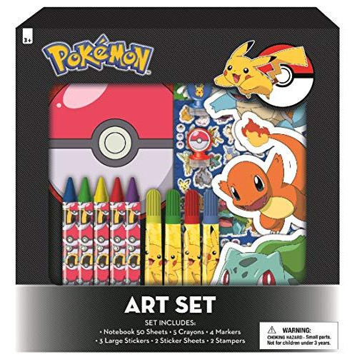 Pokemon Kids coloring Art Set with Stickers and Stampers