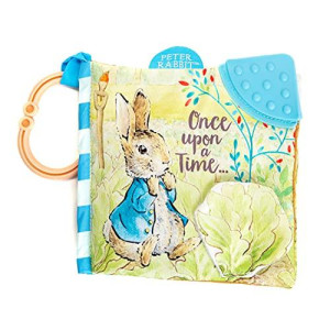 KIDS PREFERRED Peter Rabbit Soft Book with Teether and Crinkle, 5 Inches